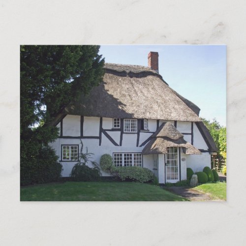 Half_Timbered Thatched Cottage Postcard