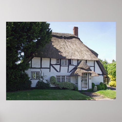 Half_Timbered Thatched Cottage Print