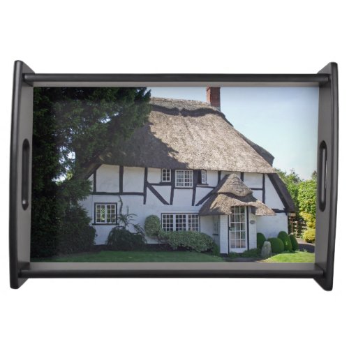 Half_Timbered Thatched Cottage Serving Tray