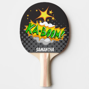 Half Tone Ka-Boom! Superhero Personalized Paddle