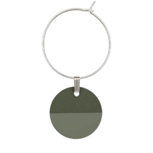 Half-Tone Moss Green Wine Charms – Customizable