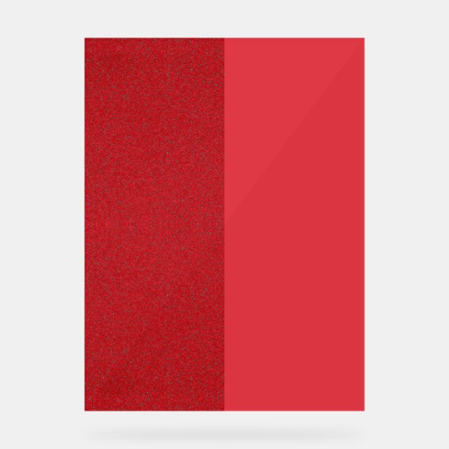 Half-Tone Tomato Red Acrylic Sign – Customizable (Front)