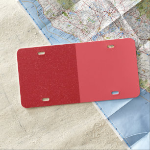 Half-Tone Tomato Red License Plate – Customizable