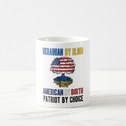 Half Ukrainian Half American Flag Ukraine USA Coffee Mug