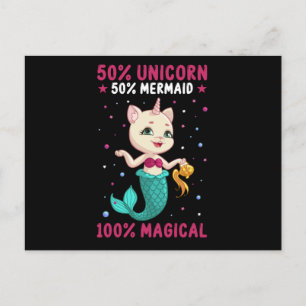 Half Unicorn Half Mermaid Postcard