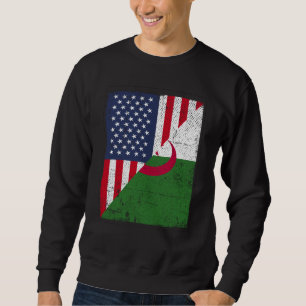 Half USA Flag Half Albania Flag American Albanian  Sweatshirt