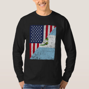 Half USA Flag Half Guatemala Flag American Guatema T-Shirt