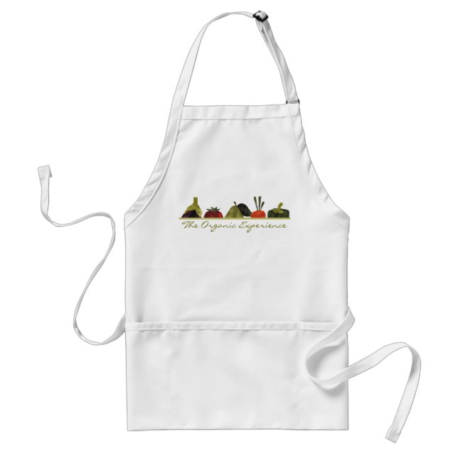 half veggies fruits cooking t-shirt kitchen app... adult apron (Front)