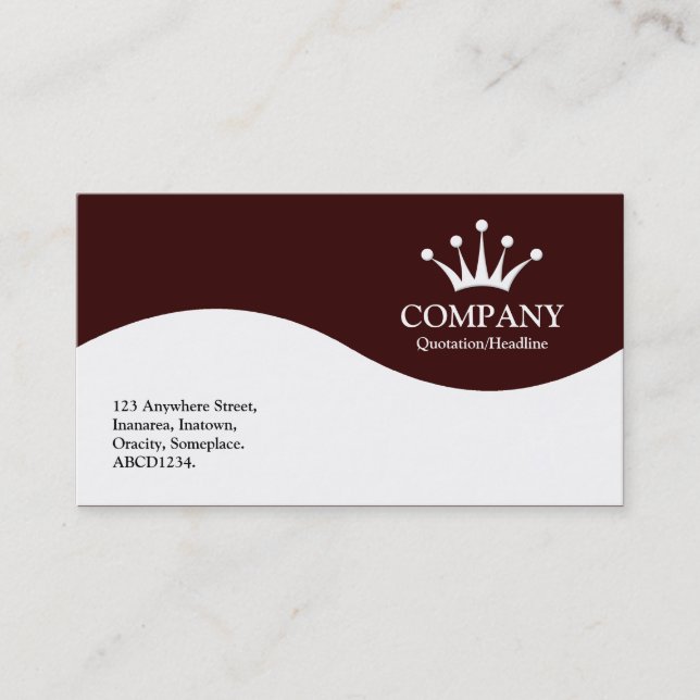 Half Wave Crown - Dark Brown 330000 Business Card (Front)