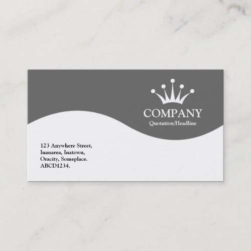 Half Wave Crown _ Gray 666666 Business Card