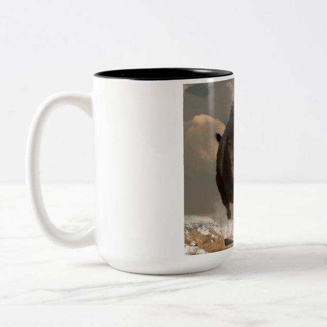 Half White Bison Two-Tone Coffee Mug | Zazzle