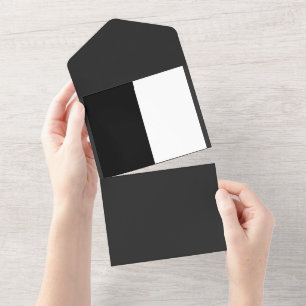 half white half black, half black half white all in one invitation