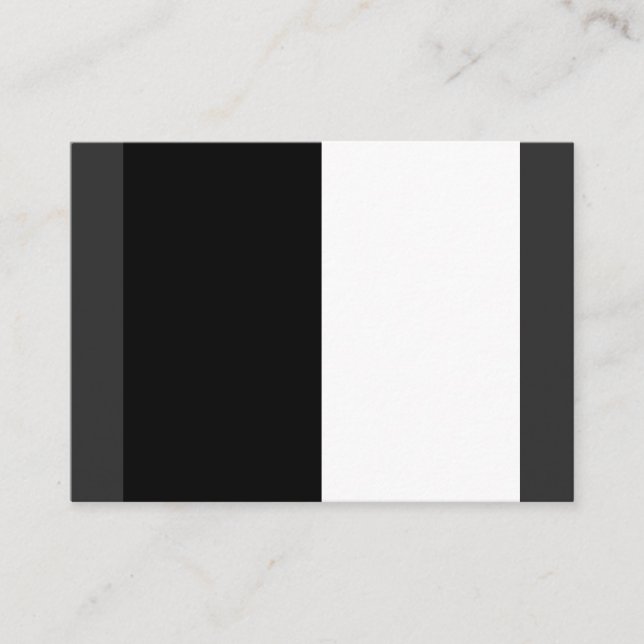 half white half black, half black half white business card (Front)