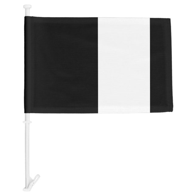 half white half black, half black half white car flag (Front)