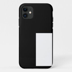 half white half black, half black half white iPhone 11 case