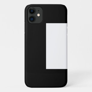 half white half black, half black half white iPhone 11 case