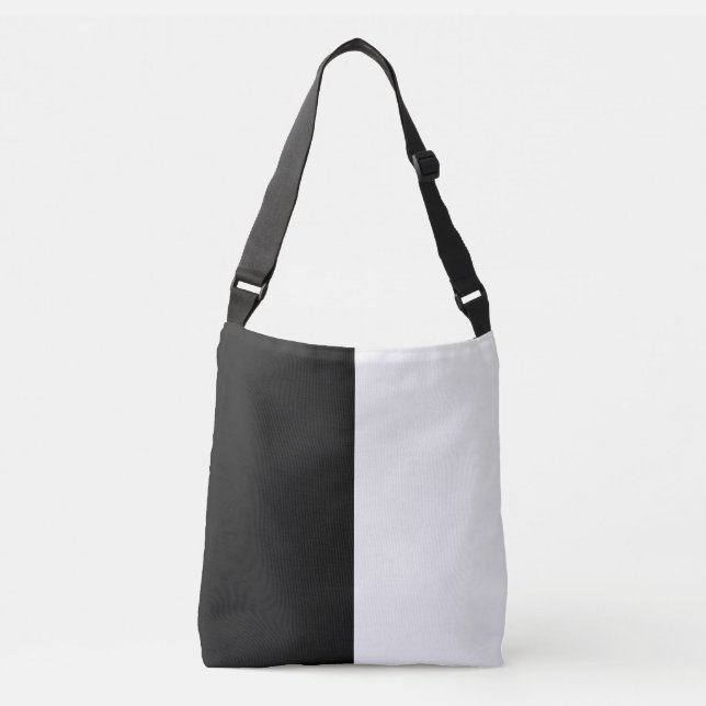 half white half black, half black half white crossbody bag (Front)