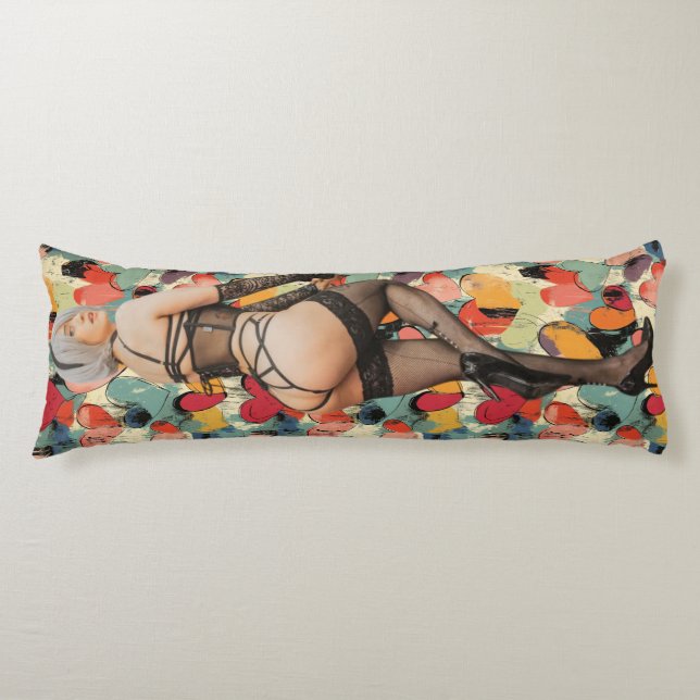 HalfAngel66 Hearts Corações da Deusa  Body Pillow (Front)