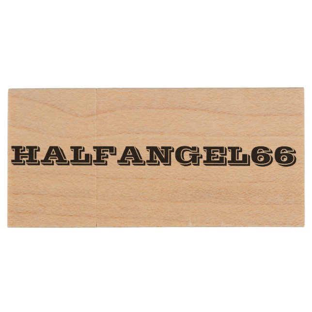 Halfangel66 USB Wood Flash Drive (Back)