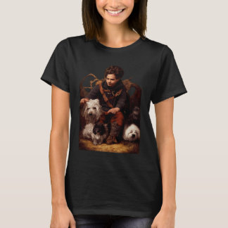 Halfling Beast master Sitting With His Dogs Relaxe T-Shirt