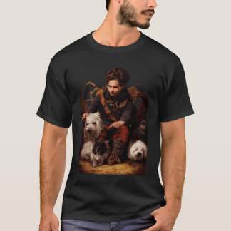 Halfling Beast master Sitting With His Dogs Relaxe T-Shirt