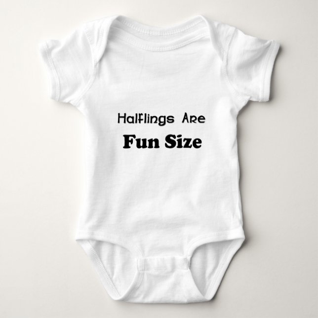 Halflings Are Fun Size Baby Bodysuit (Front)