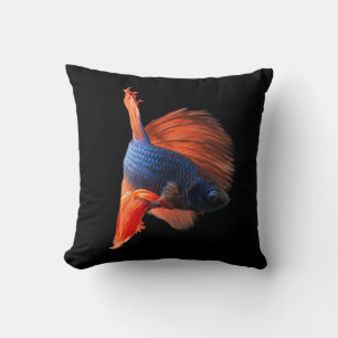 Halfmoon Betta Fish Throw Pillow