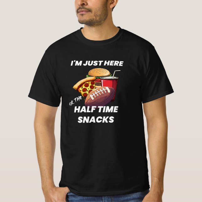 Halftime Snacks Football Fan T-Shirt Design (Front)