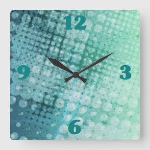 Halfton Pop Mint Green Wall Clock