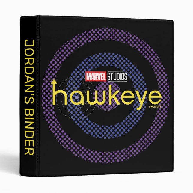 Halftone Bullseye Logo 3 Ring Binder (Front/Spine)