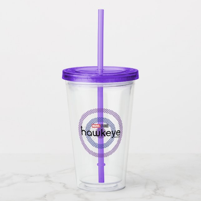 Halftone Bullseye Logo Acrylic Tumbler (Front)