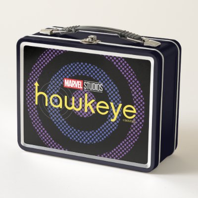 Halftone Bullseye Logo Metal Lunch Box