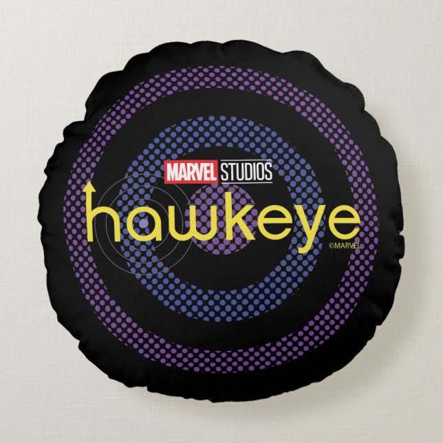 Halftone Bullseye Logo Round Pillow (Front)