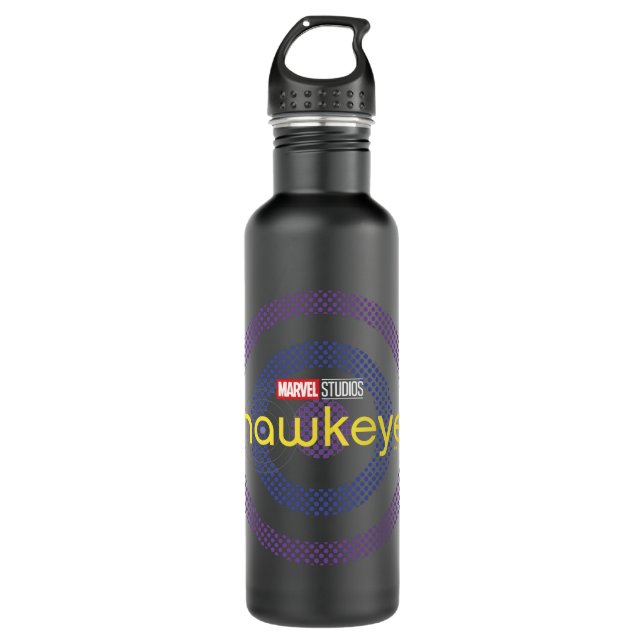 Halftone Bullseye Logo Stainless Steel Water Bottle (Front)