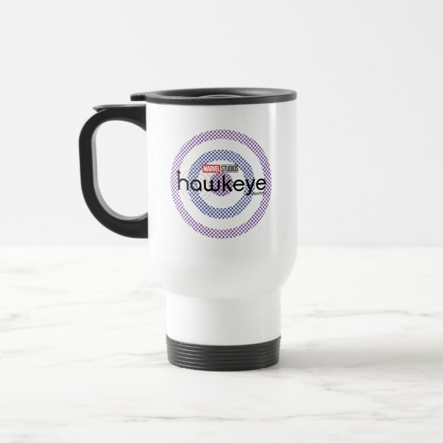 Halftone Bullseye Logo Travel Mug (Left)