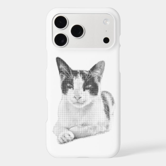 Halftone Cat iPhone Case (Back)