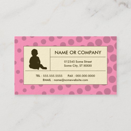 halftone childcare business card templates