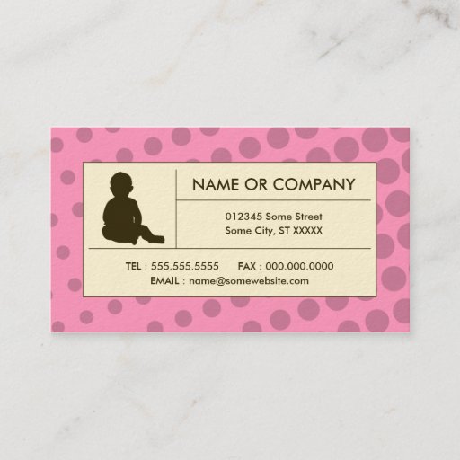 Customizable halftone childcare business card templates