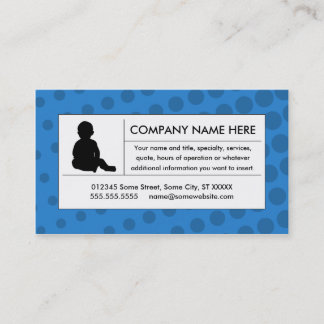 halftone childcare business card