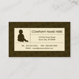 halftone childcare business card