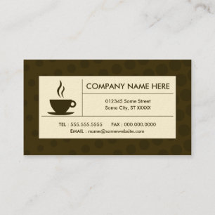 halftone coffee business card