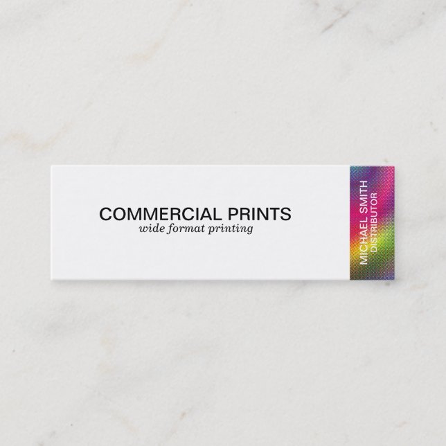 Halftone Color Mini Business Card (Front)