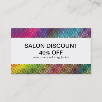 Halftone Colors Business Card by lovely_businesscards at Zazzle