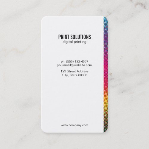 Halftone Colors Business Card