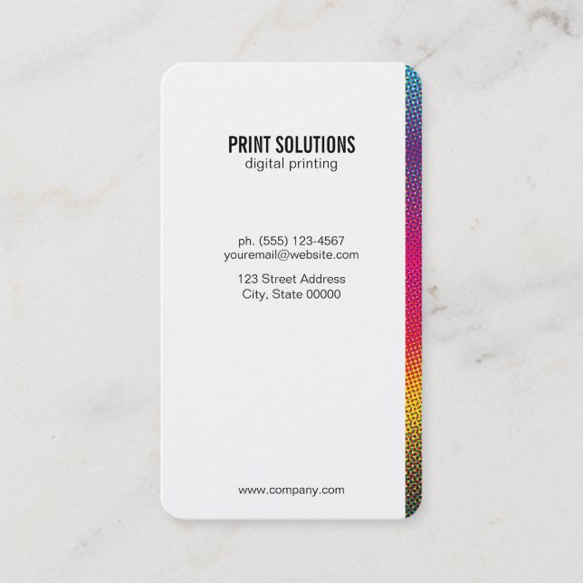 Halftone Colors Business Card (Front)