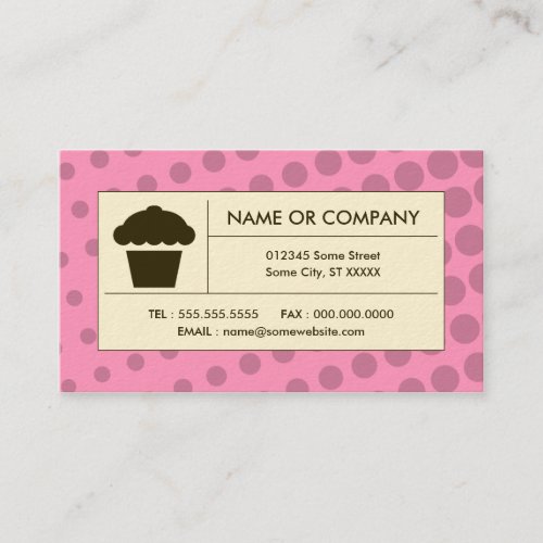 halftone cupcake business card templates