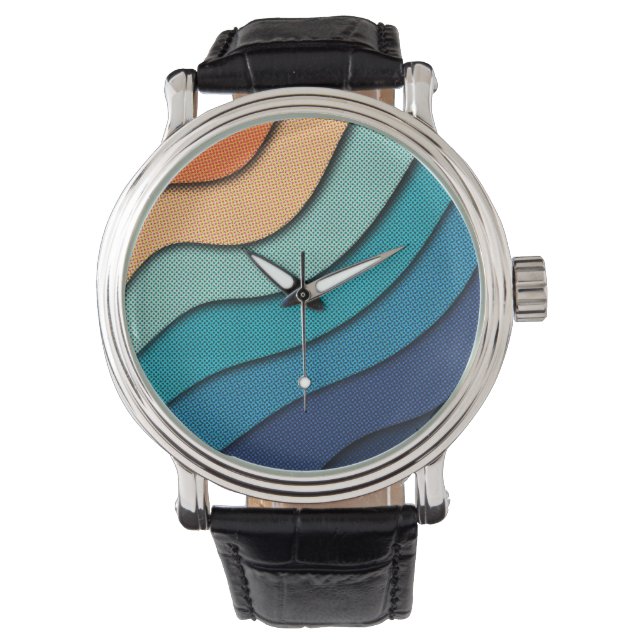 Halftone Cut Effect Watch (Front)