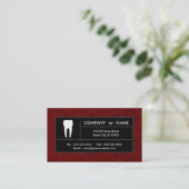 halftone dental office business card (Standing Front)