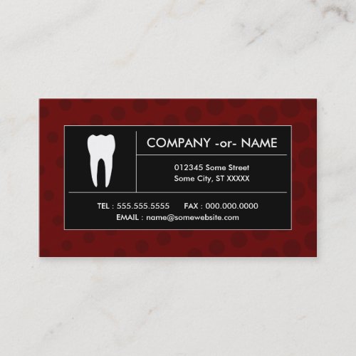 halftone dental office business card