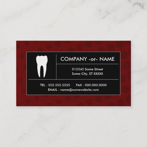 Customizable halftone dental office business card